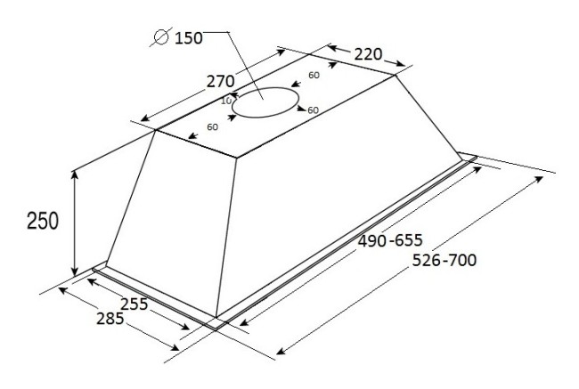Встраиваемая вытяжка Schaub Lorenz SLD EE7704 Встраиваемая вытяжка Schaub Lorenz SLD EE7704