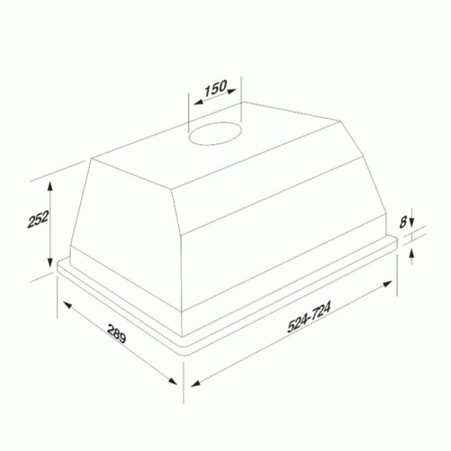 Встраиваемая вытяжка Jetair CA Extra (52) Inox Встраиваемая вытяжка Jetair CA Extra (52) Inox