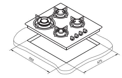 Встраиваемая газовая варочная панель Darina T1 BGM 341 11 At Встраиваемая газовая варочная панель Darina T1 BGM 341 11 At
