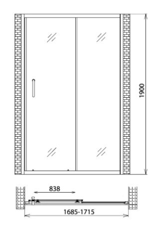 Душевая дверь Gemy Victoria S30191G Душевая дверь Gemy Victoria S30191G