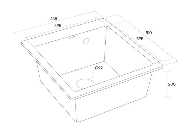Кухонная мойка Paulmark ZEMAR черный металлик Кухонная мойка Paulmark ZEMAR черный металлик