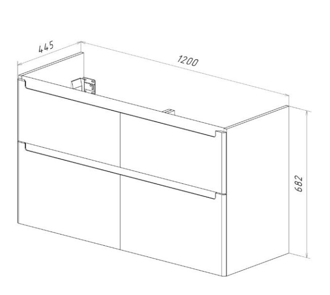 Тумба подвесная Lemark Buno 125 LM04B125T Тумба подвесная Lemark Buno 125 LM04B125T
