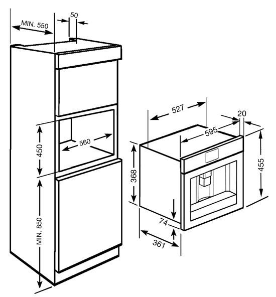 Встраиваемая кофемашина Smeg CMS8451P Встраиваемая кофемашина Smeg CMS8451P