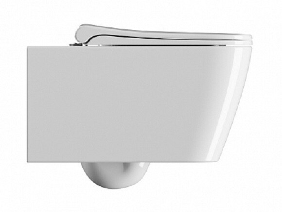 Унитаз подвесной безободковый GSI NUBES (961511) белый глянцевый