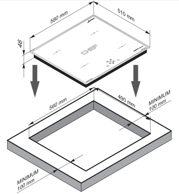 Встраиваемая индукционная варочная панель Kaiser KCT 6100 FI W