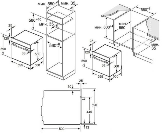 Встраиваемый электрический духовой шкаф Maunfeld AEOC6040S Встраиваемый электрический духовой шкаф Maunfeld AEOC6040S