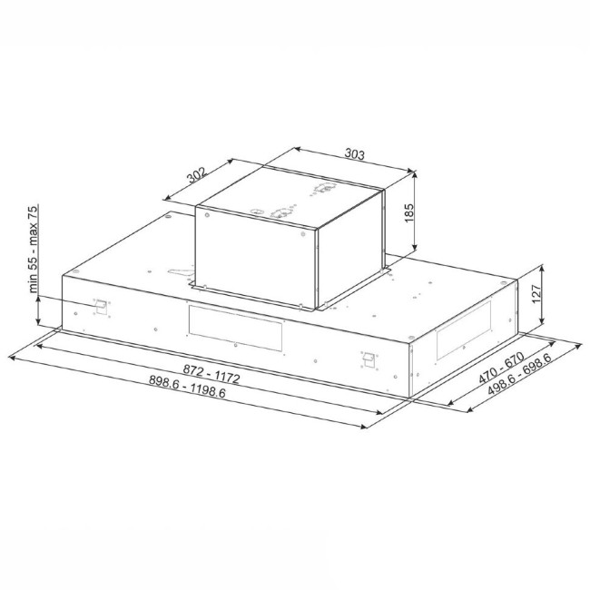 Встраиваемая вытяжка Smeg KSEG 120 XE Встраиваемая вытяжка Smeg KSEG 120 XE