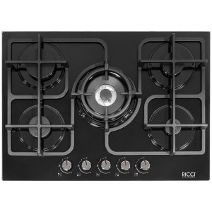 Встраиваемая газовая варочная панель Ricci RGN-ST 5006 BL Встраиваемая газовая варочная панель Ricci RGN-ST 5006 BL