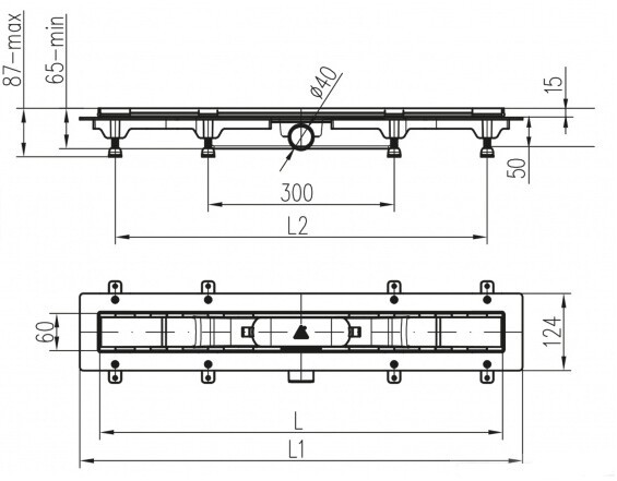 Водоотводящий желоб Alpen Basic ALP-450B1