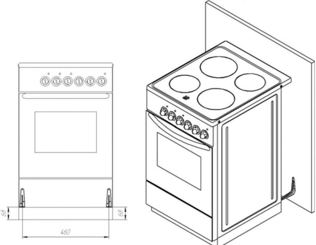 Комбинированная плита Лысьва ЭГ 1/3г01-2у черный Комбинированная плита Лысьва ЭГ 1/3г01-2у черный