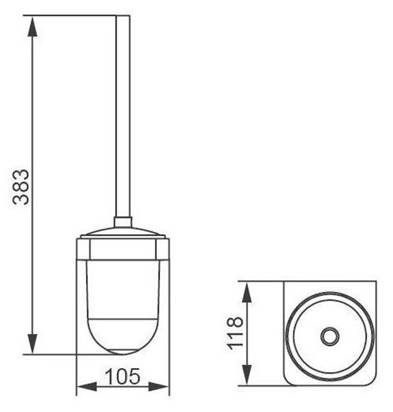 Ершик в стакане Aquanet с держателем хром (5788-1) Ершик в стакане Aquanet с держателем хром (5788-1)