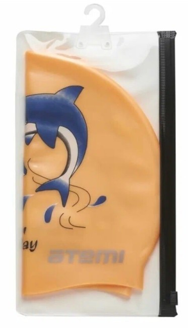 Шапочка для плавания Atemi PSC401 силикон, дельфины