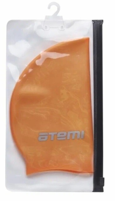 Шапочка для плавания Atemi TC304 тонкий силикон оранжевый