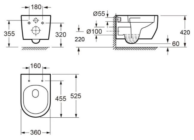 Унитаз подвесной Wellsee Croquis 182612001