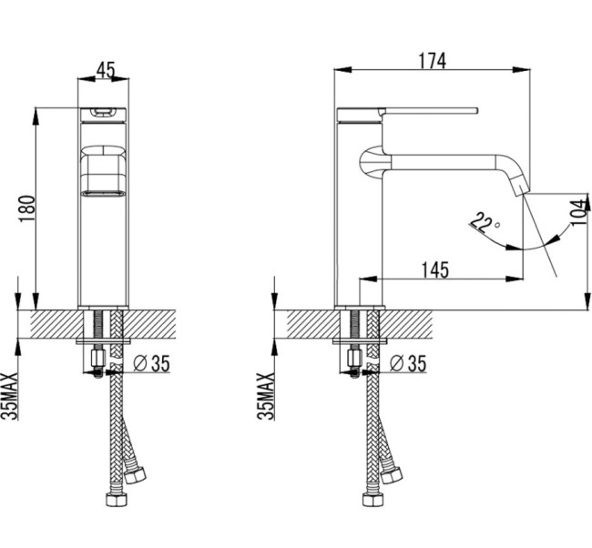 Смеситель AQUAme Asti AQM6410CR
