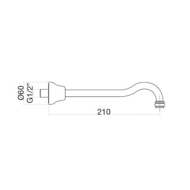 Излив для ванны Webert Armony AC0537015 Излив для ванны Webert Armony AC0537015