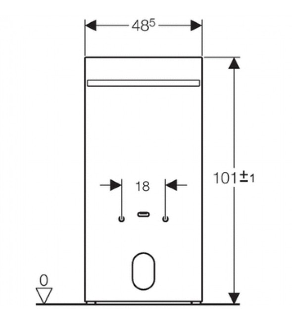 Инсталляция для биде стеклянная Geberit Monolith (131.030.SQ.1)