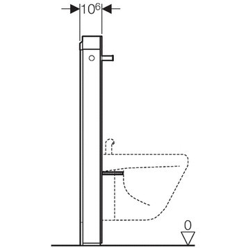 Инсталляция для биде стеклянная Geberit Monolith (131.030.SQ.1)