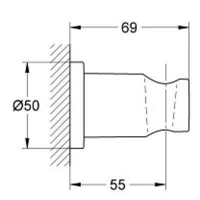Держатель для душа Grohe 27074 DC 0 Держатель для душа Grohe 27074 DC 0