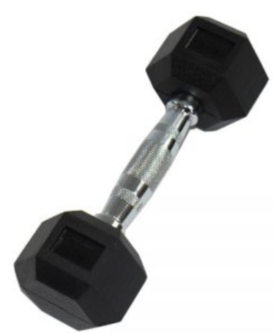 Гантель Perform Better Rubber Encased Hex Dumbbells 10 черный (4137-10\BK-10-00)