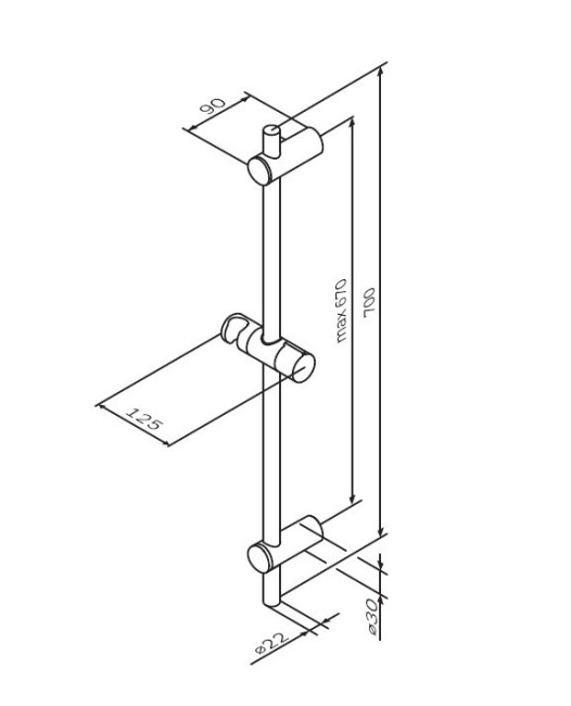Душевая штанга AM.PM F0390000 Душевая штанга AM.PM F0390000