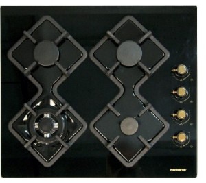 Встраиваемая газовая варочная панель Remenis REM-2151 black side rustic Встраиваемая газовая варочная панель Remenis REM-2151 black side rustic