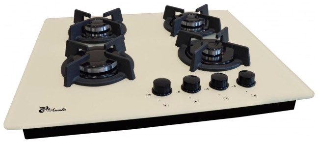 Встраиваемая газовая варочная панель Лысьва GR0400G00 кремовый