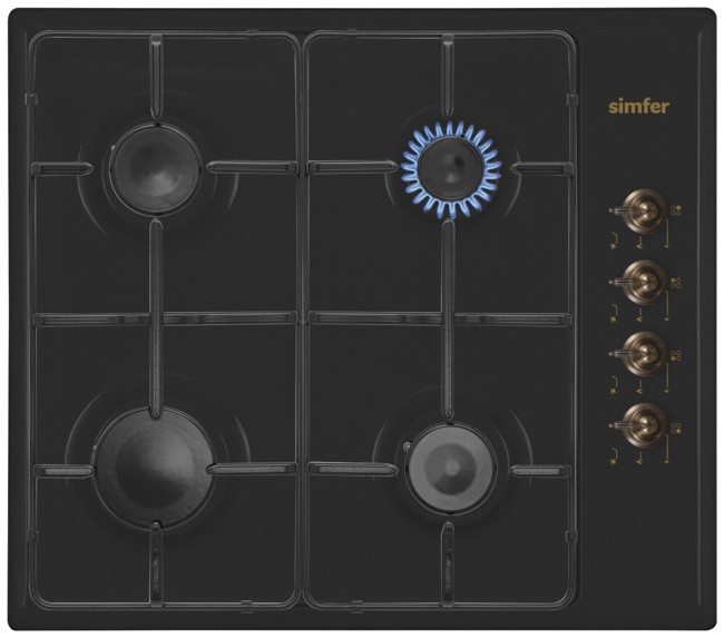 Встраиваемая газовая варочная панель Simfer H60Q40L411 Встраиваемая газовая варочная панель Simfer H60Q40L411