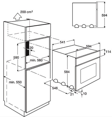 Встраиваемый электрический духовой шкаф Electrolux EOB 33200 X