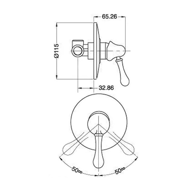 Смеситель для душа Bugnatese MAY-8930CR