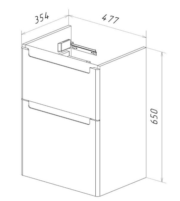 Тумба подвесная Lemark Buno 50 LM04B50T Тумба подвесная Lemark Buno 50 LM04B50T