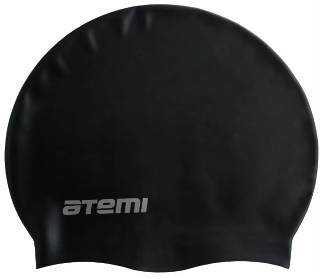 Шапочка для плавания Atemi TC409, тонкий силикон, черный
