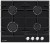 Встраиваемая газовая варочная панель Lex GVG 642A BBL Встраиваемая газовая варочная панель Lex GVG 642A BBL