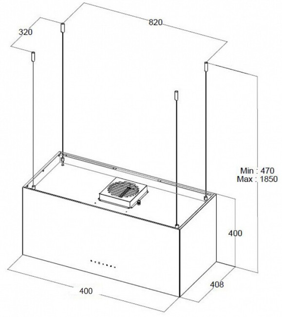 Островная вытяжка Korting KHA 40828 GN Островная вытяжка Korting KHA 40828 GN