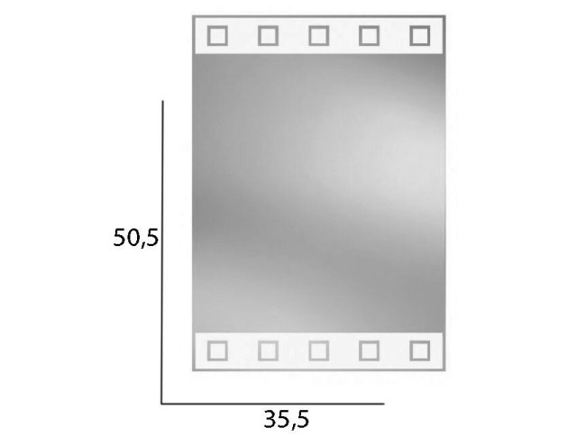 Зеркало Dubiel Vitrum Lustro S N6BI 355x505 белый Зеркало Dubiel Vitrum Lustro S N6BI 355x505 белый