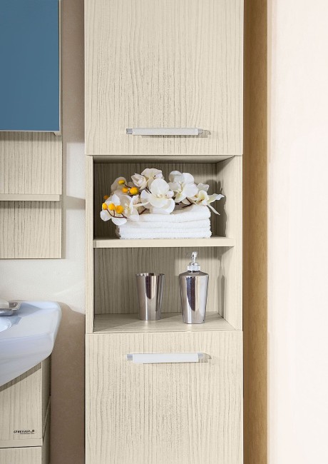 Шкаф-пенал Бриклаер Карибы с корзиной светлая лиственница Шкаф-пенал Бриклаер Карибы с корзиной светлая лиственница