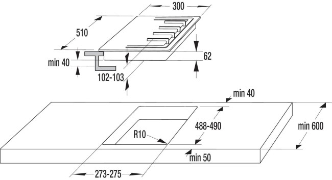 Встраиваемая газовая варочная панель Gorenje GC 341 INB Встраиваемая газовая варочная панель Gorenje GC 341 INB