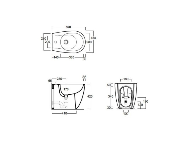 Биде напольное Simas VIGNONI (VI04bia) белый