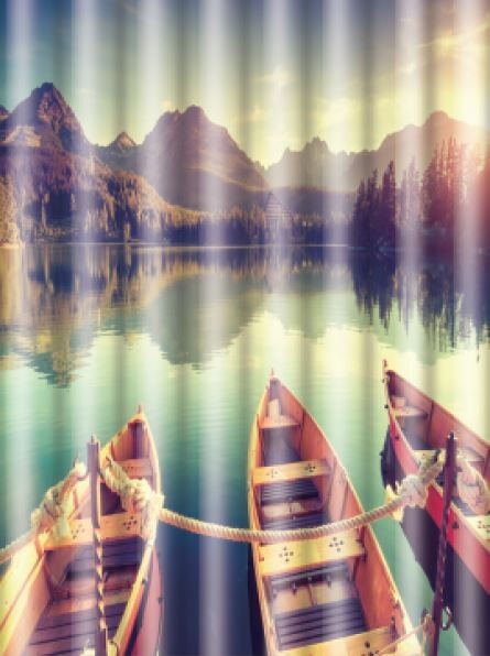 Штора для ванной Frap F8653 Рассвет