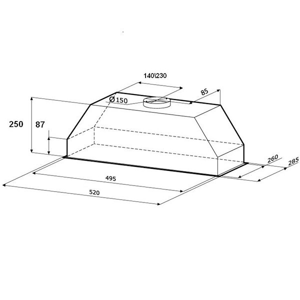 Встраиваемая вытяжка Kronasteel Mini slider 600 white Встраиваемая вытяжка Kronasteel Mini slider 600 white
