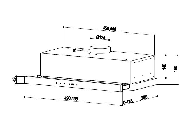 Встраиваемая вытяжка Lex Inbox BL 500 black