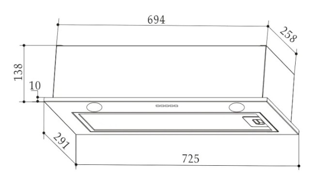 Встраиваемая вытяжка Weissgauff FIONA 90 X Встраиваемая вытяжка Weissgauff FIONA 90 X