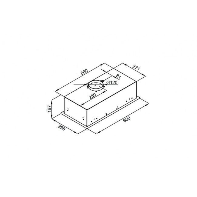 Встраиваемая вытяжка Ciarko Swift 600 Inox Встраиваемая вытяжка Ciarko Swift 600 Inox