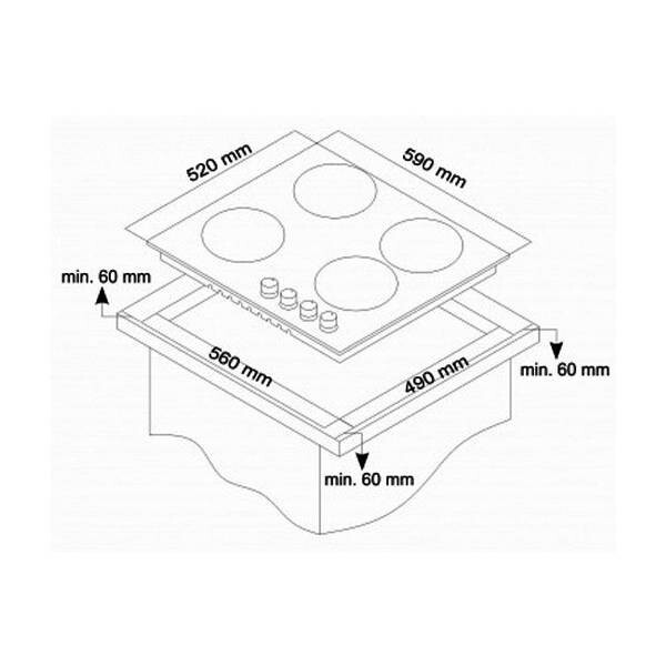 Встраиваемая газовая варочная панель Simfer H60N40W412