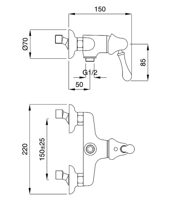 Смеситель для душа BUGNATESE BN.MAY-8938BR