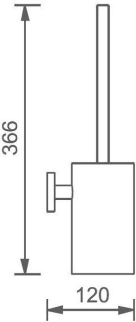 Ершик в стакане Aquanet с держателем хром (4588)