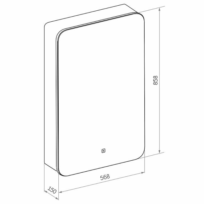 Зеркальный шкаф Continent Eltoro black Led МВК113 Зеркальный шкаф Continent Eltoro black Led МВК113
