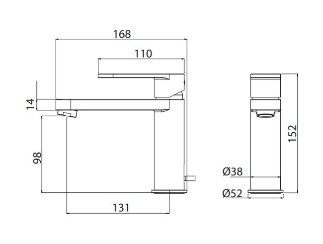 Смеситель для раковины M&Z Castello со сливным гарнитуром, ХРОМ (CSL00200M)