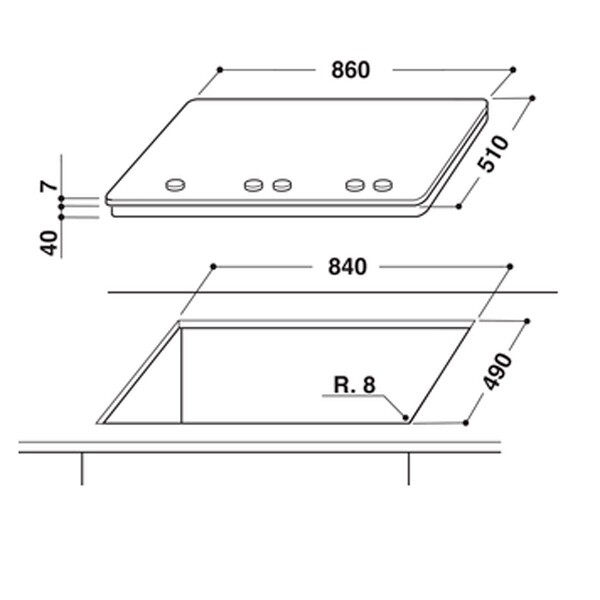 Встраиваемая газовая варочная панель Whirlpool GMA 9522 IX