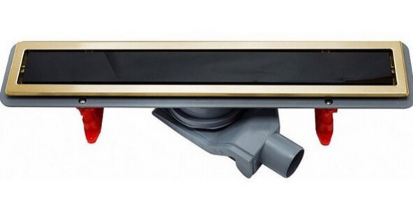 Душевой трап Pestan Confluo Premium Gold Black Glass Line 450 (13100095)